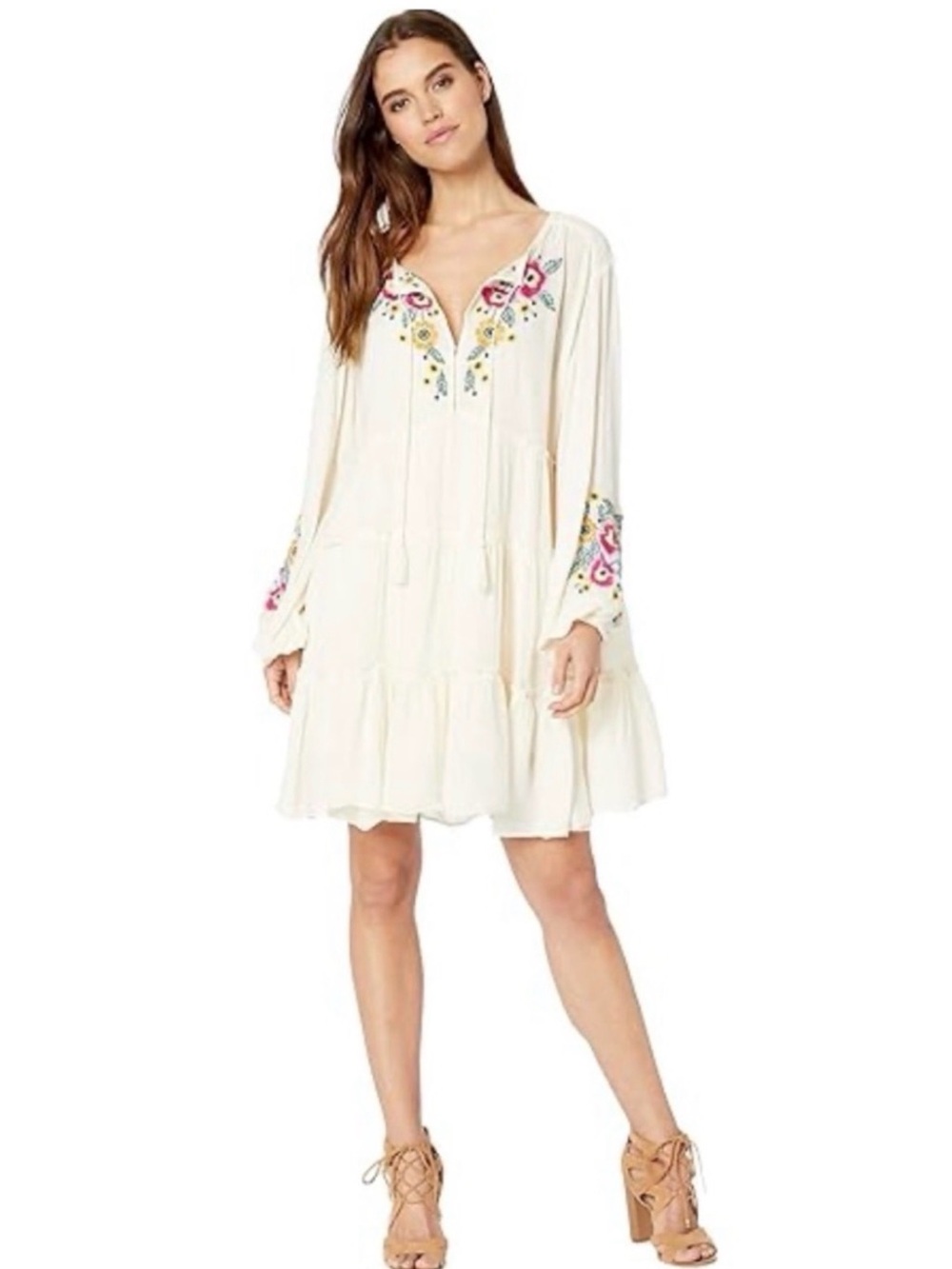 Free People Spell On You Embroidered Mini Dress